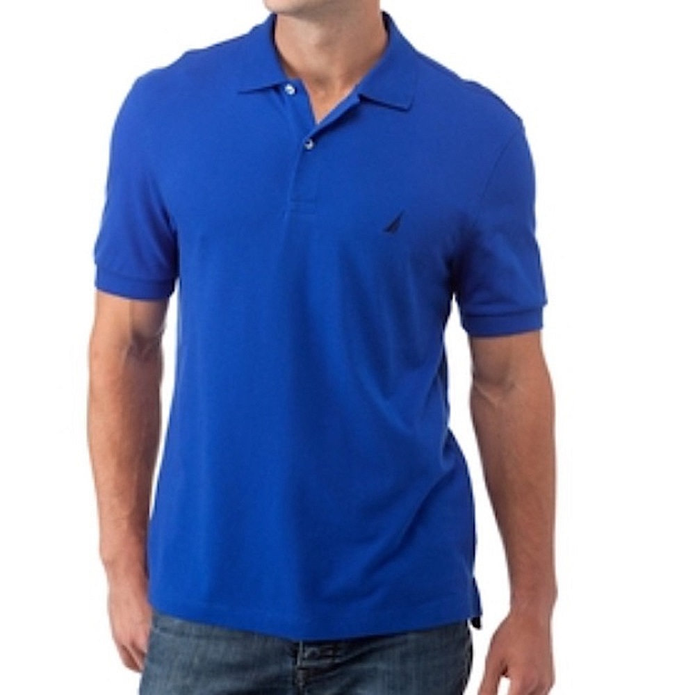 NWT Nautica Men’s Classic Fit Deck Blue Polo Shirt